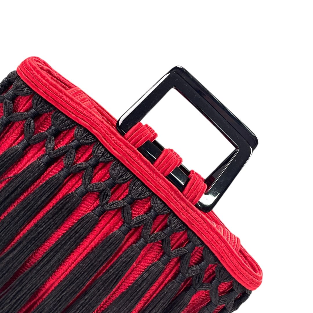 Cartera  YSL  Varios Rojo Y Negro Medida 24cm X 15cm