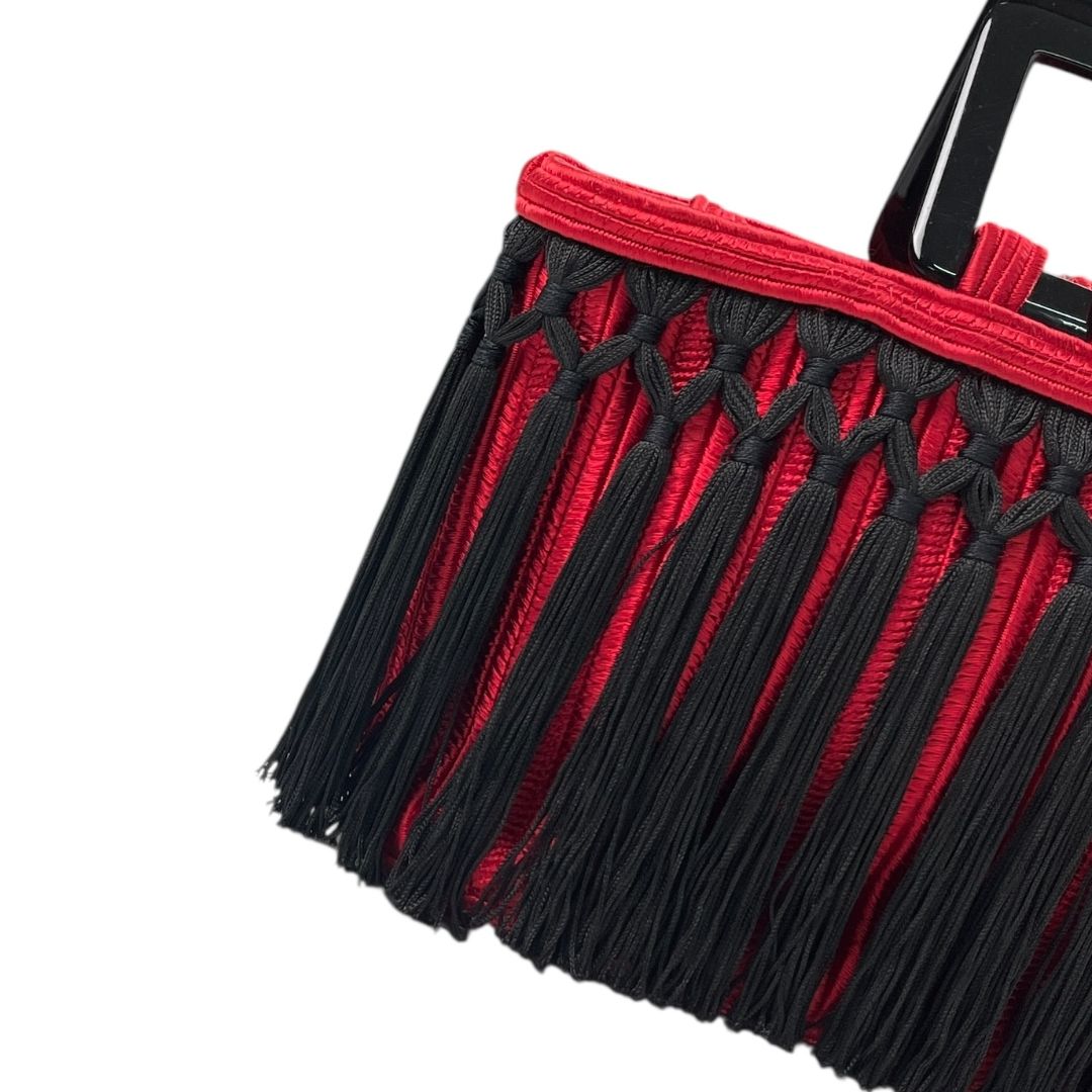 Cartera  YSL  Varios Rojo Y Negro Medida 24cm X 15cm