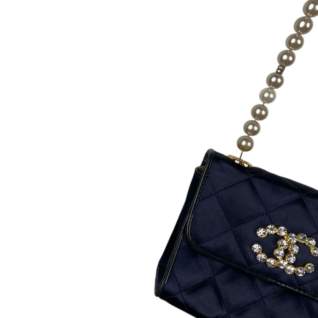 Cartera  CHANEL  Azul Medida 13cm X 13cm