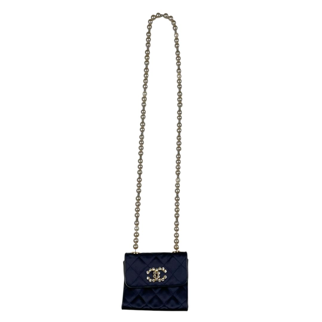 Cartera  CHANEL  Azul Medida 13cm X 13cm