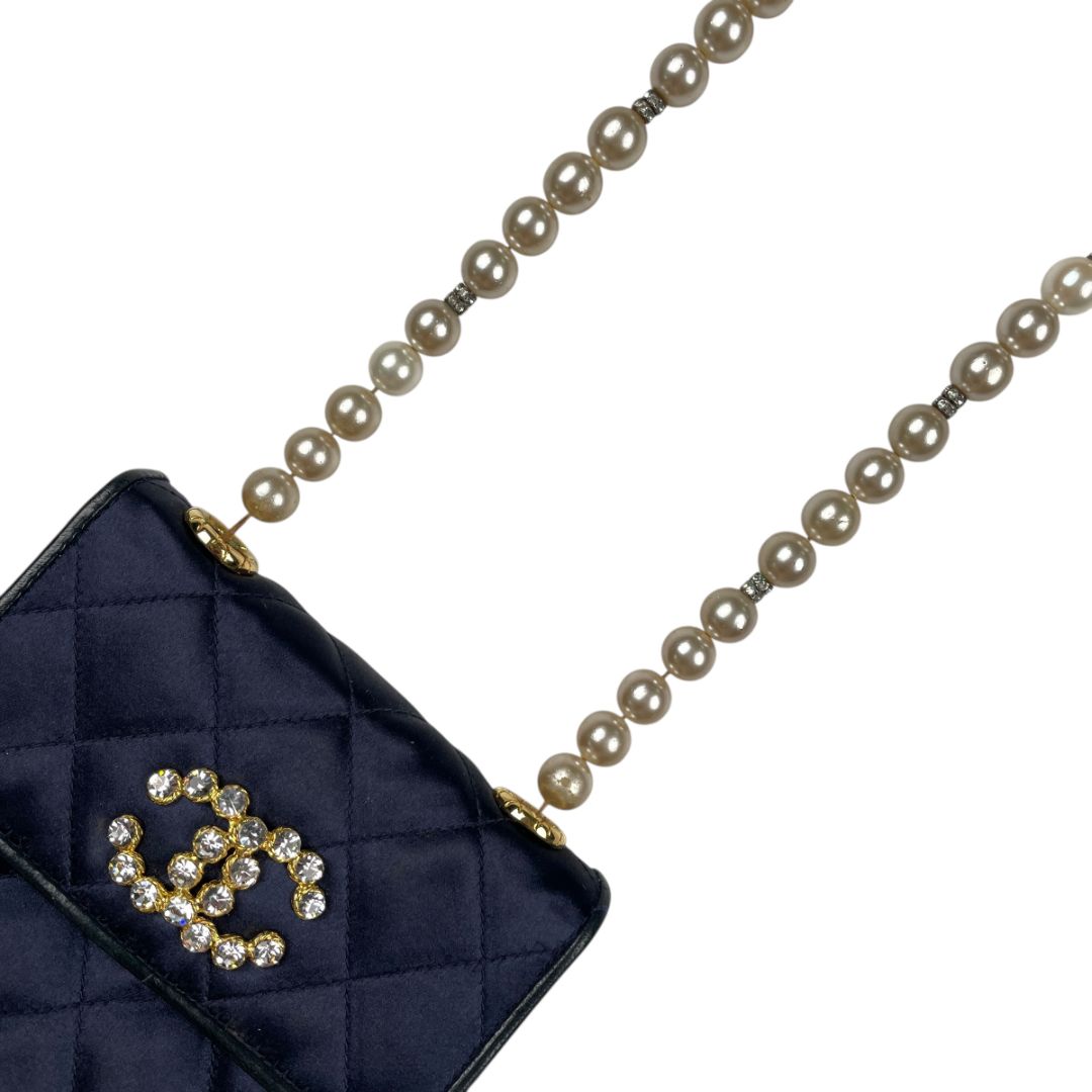Cartera  CHANEL  Azul Medida 13cm X 13cm