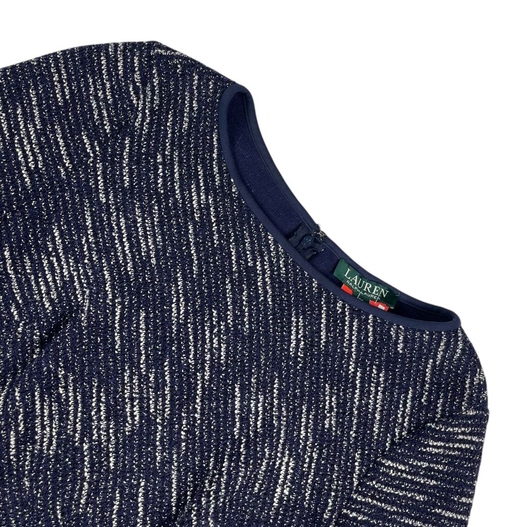 Vestido Manga Larga  RALPH LAUREN  Azul Talle 12