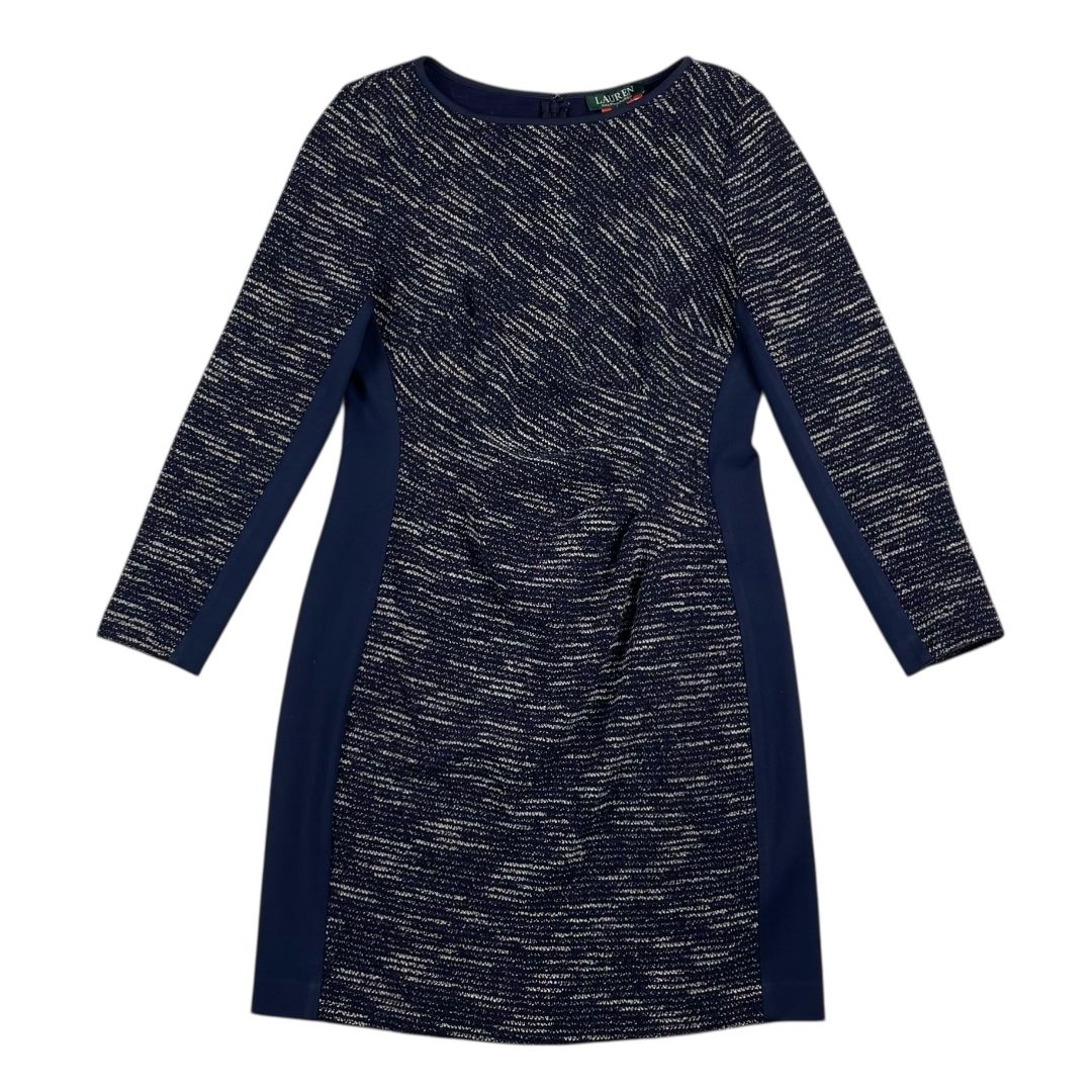 Vestido Manga Larga  RALPH LAUREN  Azul Talle 12