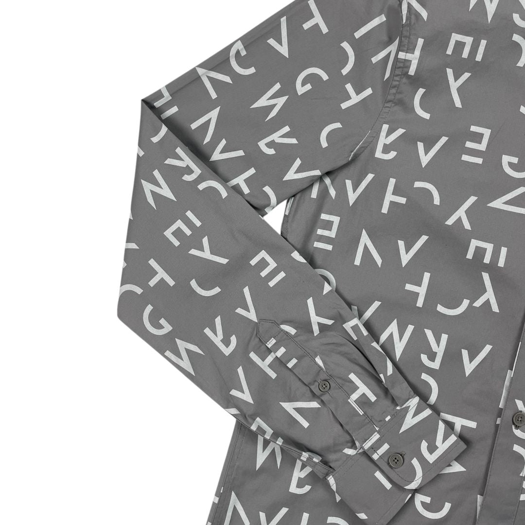 Camisa Manga Larga  ARMANI  Gris Talle M