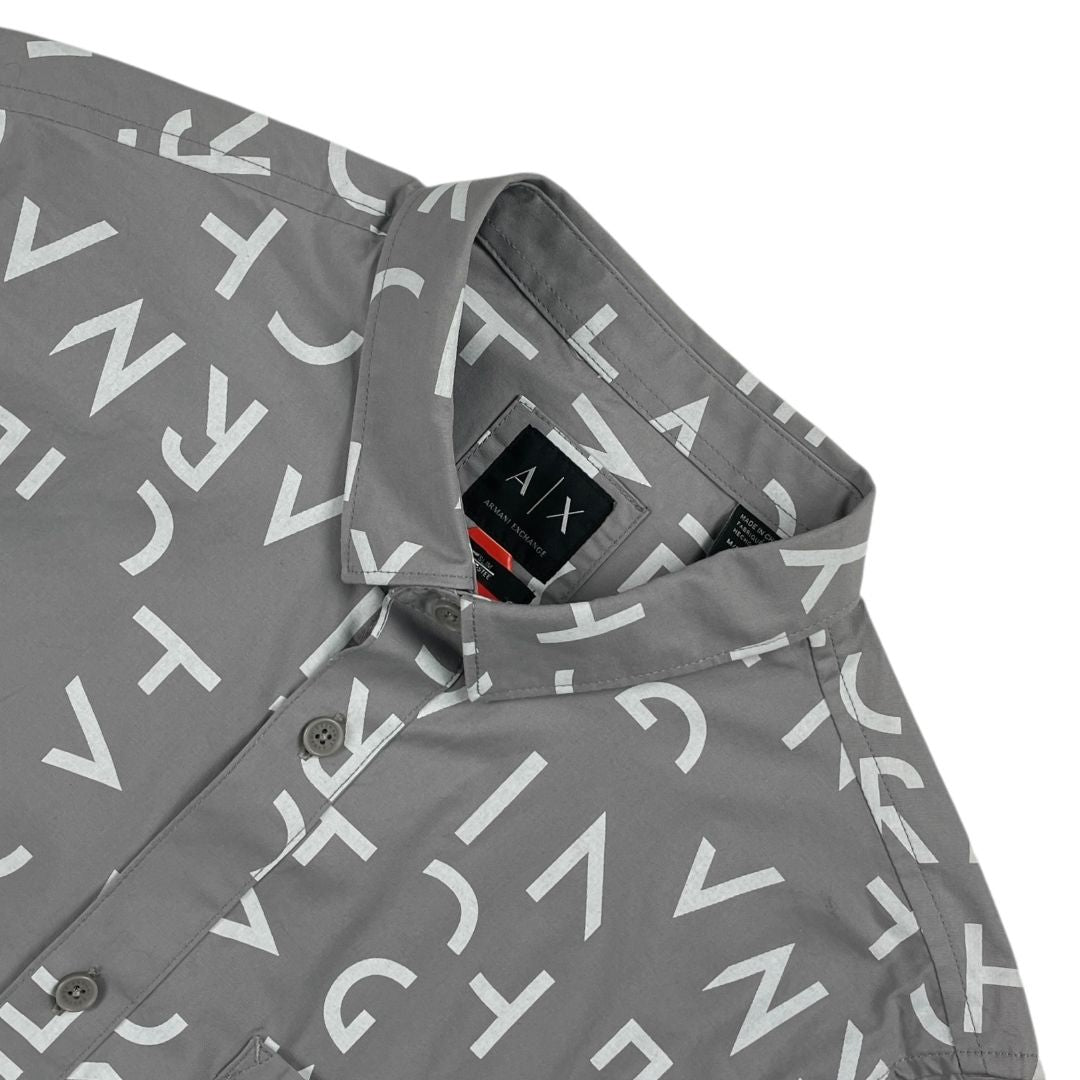 Camisa Manga Larga  ARMANI  Gris Talle M