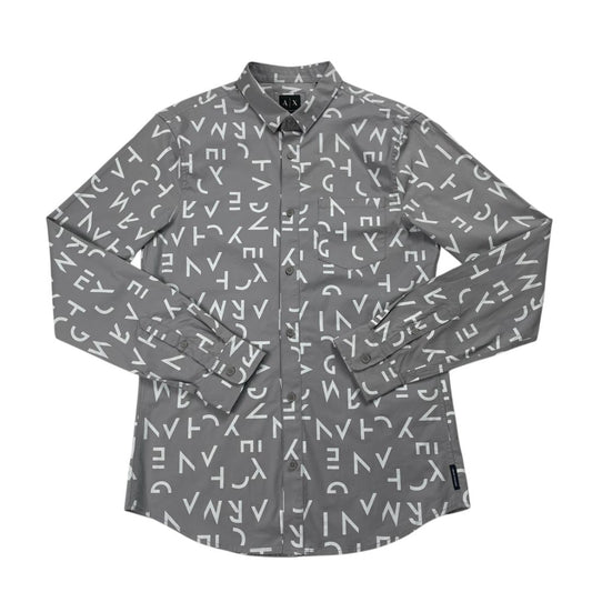 Camisa Manga Larga  ARMANI  Gris Talle M