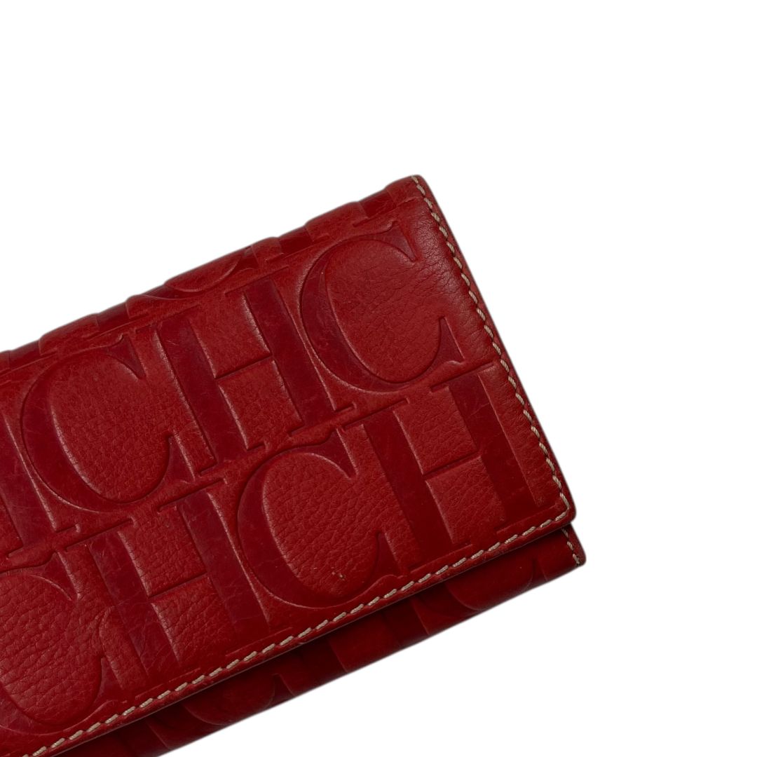 Billetera  CAROLINA HERRERA  Rojo Medidas 20cm X 10cm
