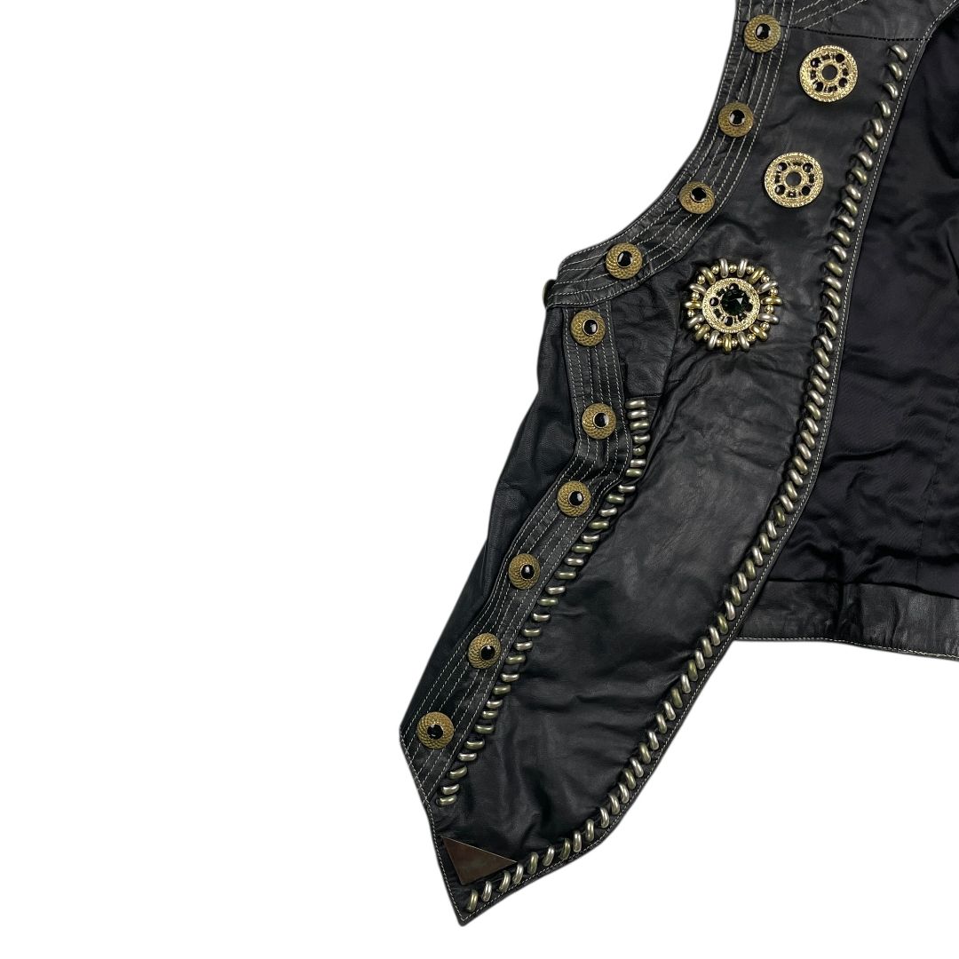 Chaleco Corto  SKIN  Varios Negro y Dorado Talle S