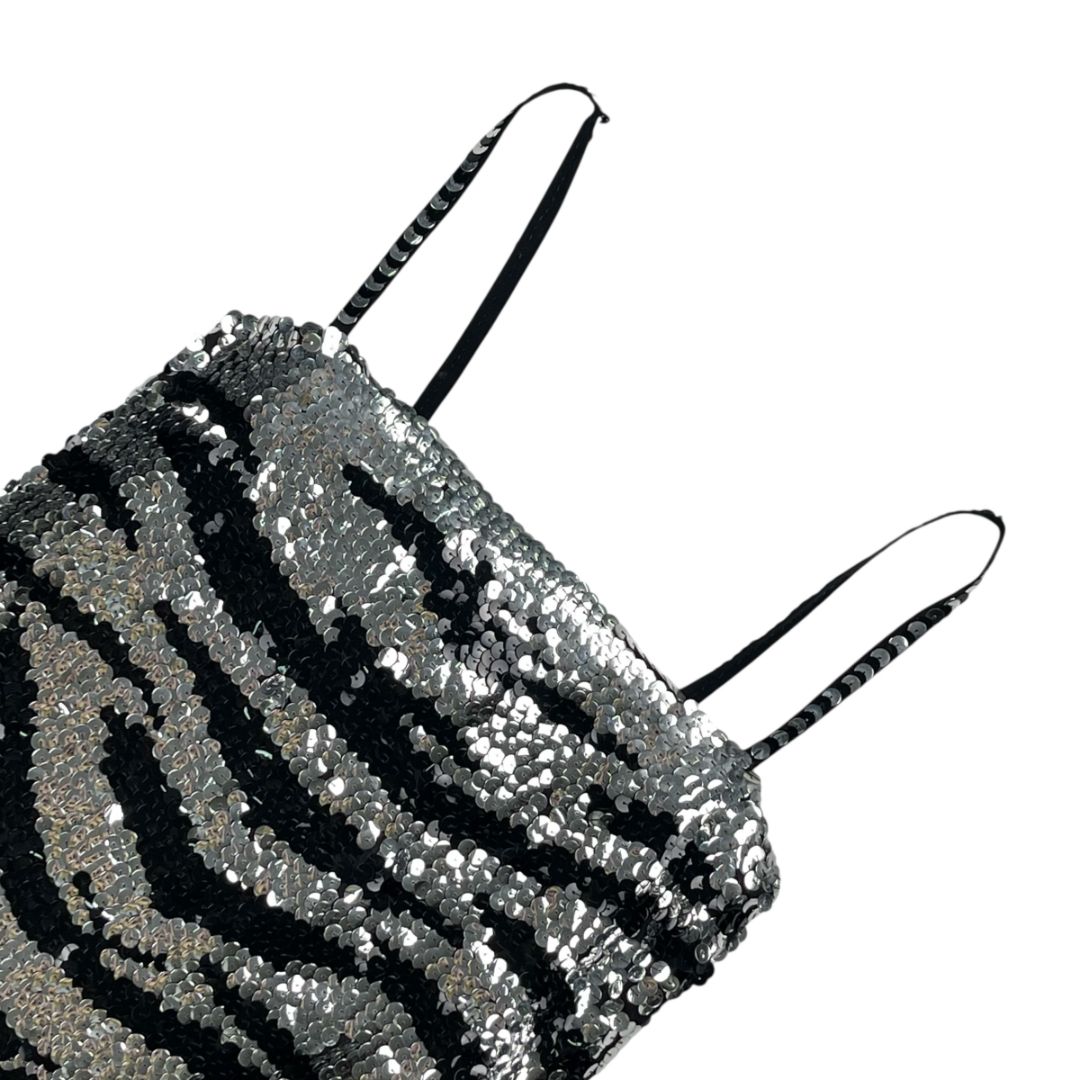 Vestido Sin Manga  SIN MARCA  Plateado Talle Unico