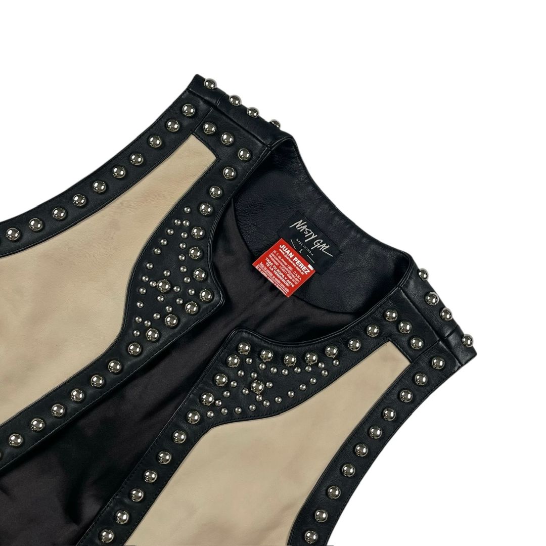 Chaleco Corto  NASTY GAL  Varios Beige Y Negro Talle L