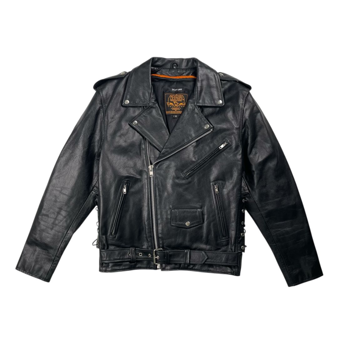 Campera  MILWAUKEE LEATHER  Negro Talle XL
