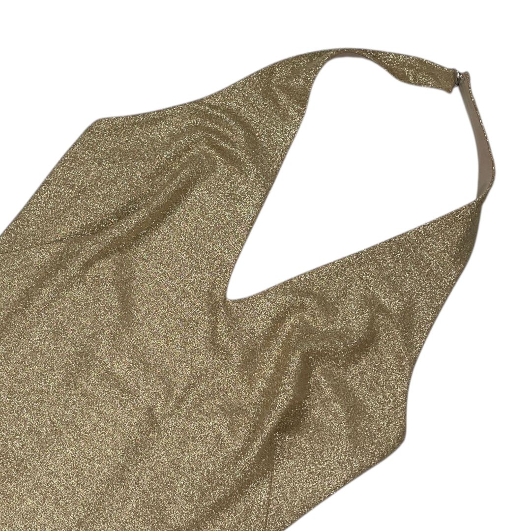 Vestido Sin Manga  RALPH LAUREN  Dorado Talle 8