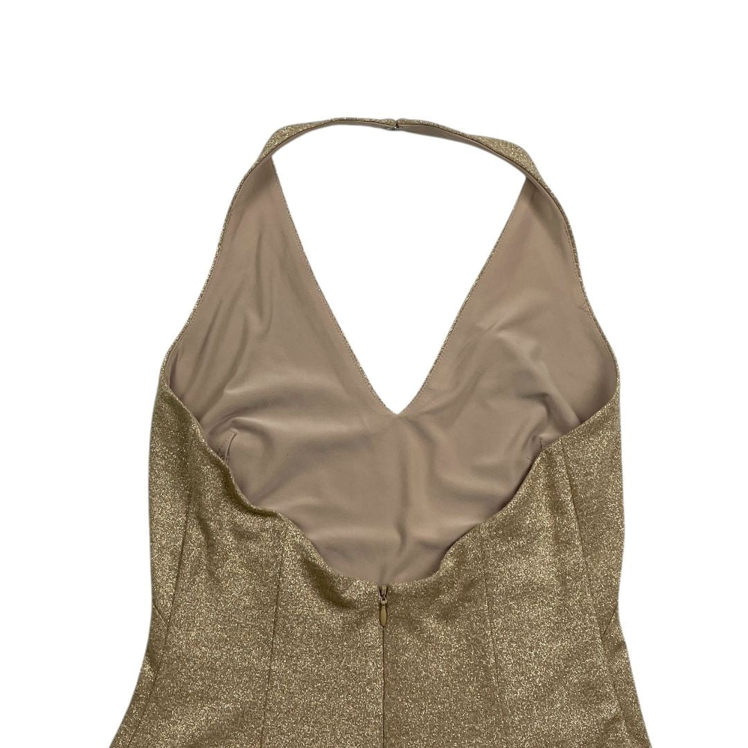 Vestido Sin Manga  RALPH LAUREN  Dorado Talle 8