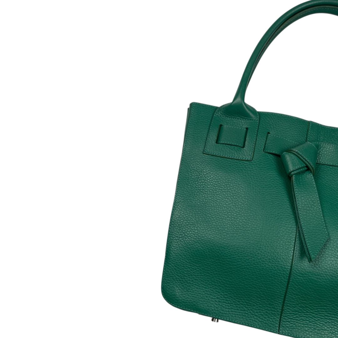 Cartera  CASA LOPEZ  Verde Medida 31cm X 29cm