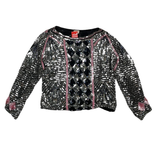 Blusa Manga Larga  SIN MARCA  Plateado Talle L