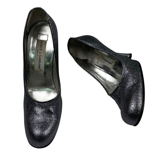 Zapato Taco Alto  DOLCE GABBANA  Plateado Talle 38