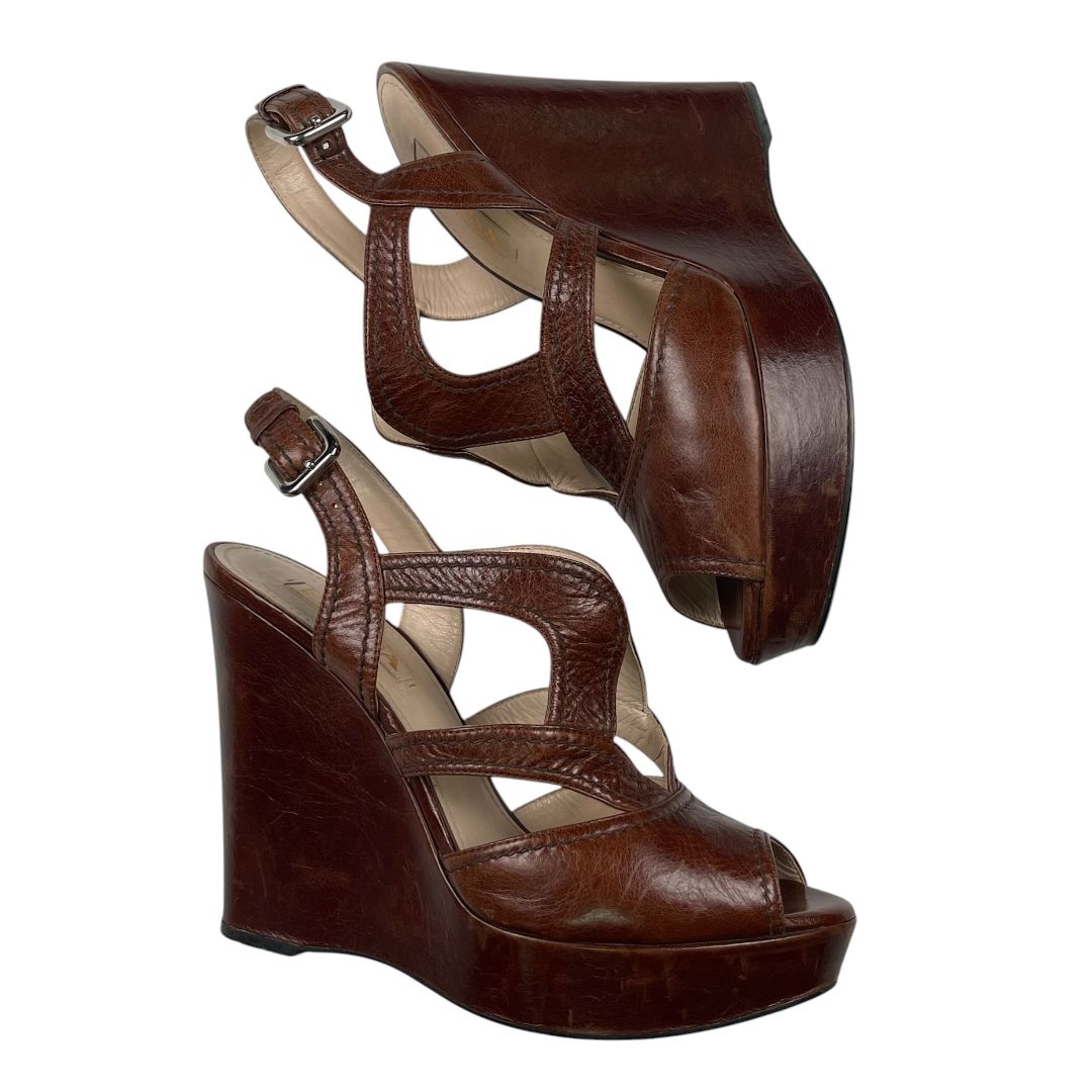 Plataformas  PRADA  Marron Talle 40