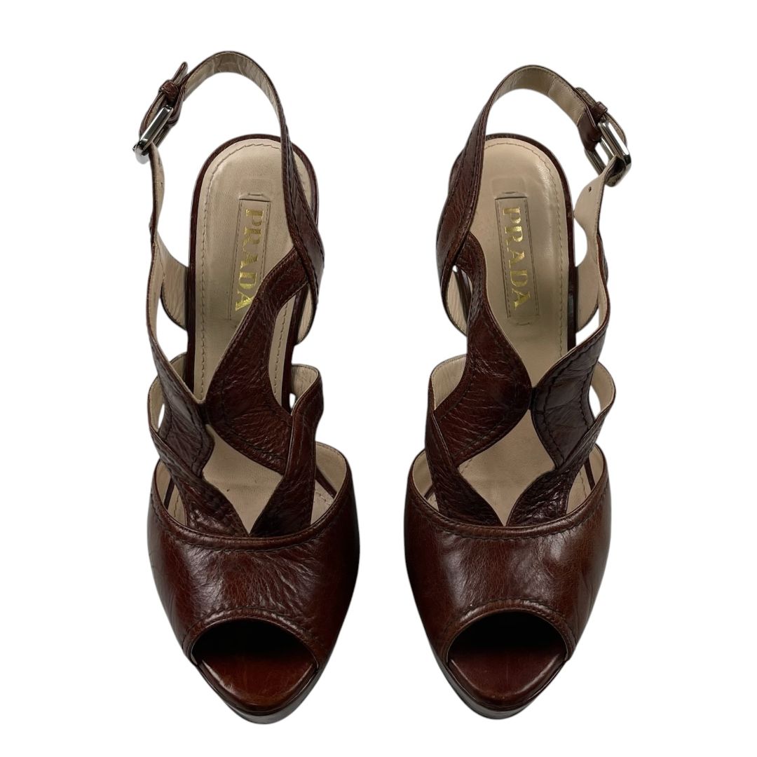 Plataformas  PRADA  Marron Talle 40