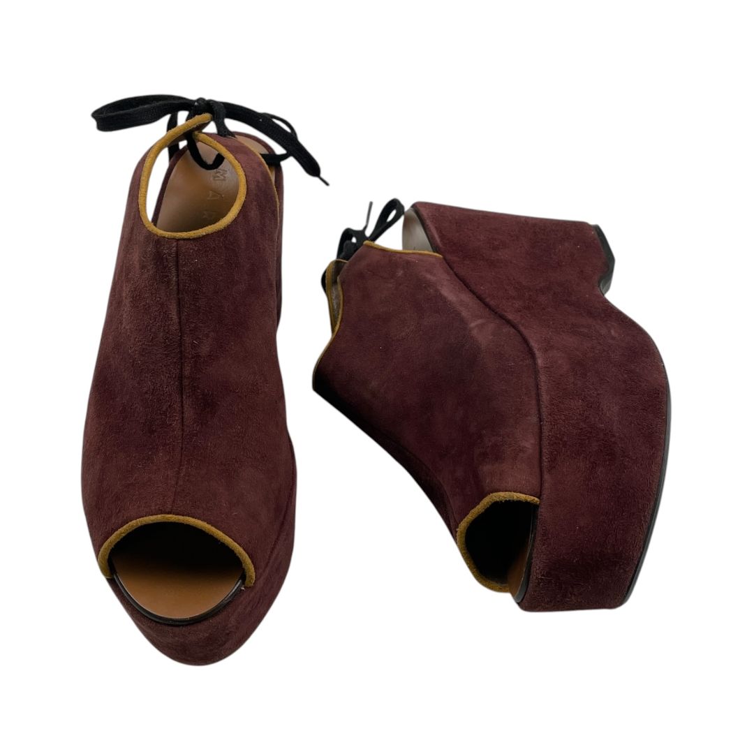 Plataformas  MARNI  Bordeaux Talle 40