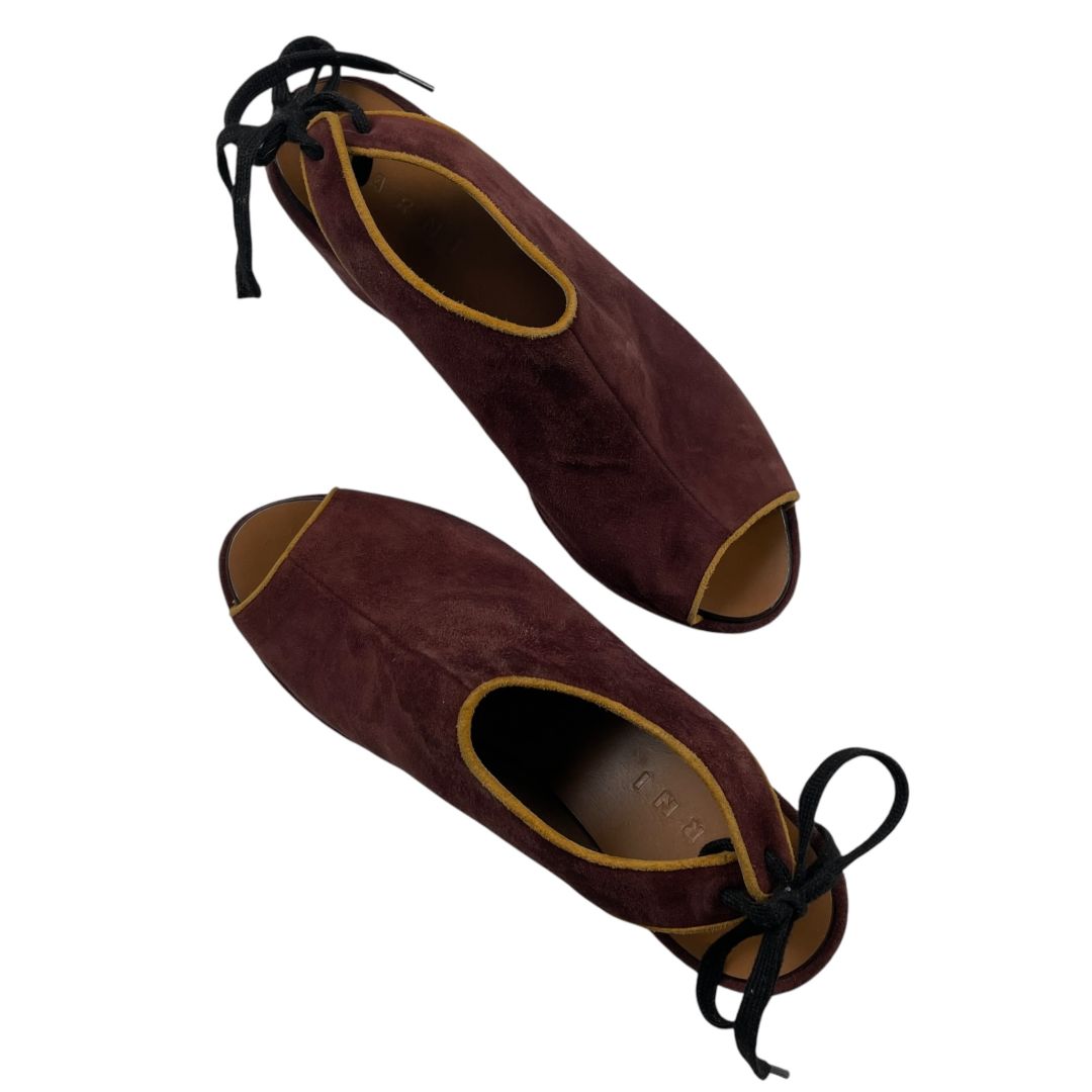 Plataformas  MARNI  Bordeaux Talle 40