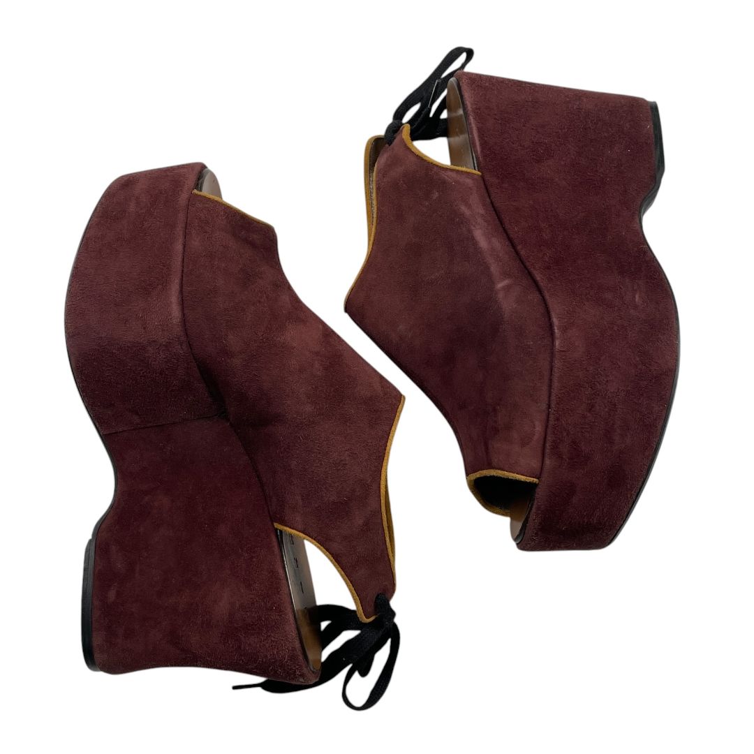 Plataformas  MARNI  Bordeaux Talle 40