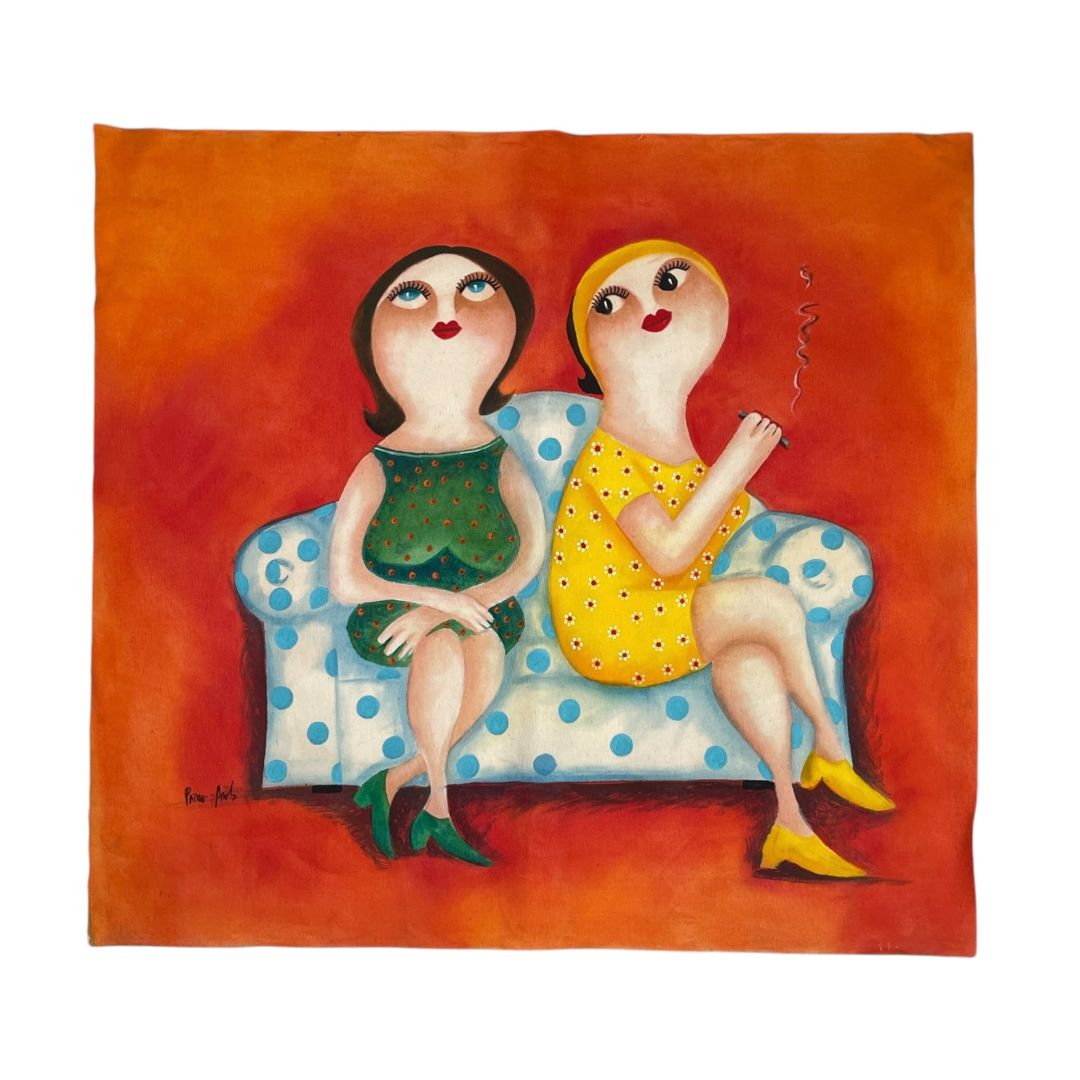 Arte sin Vidrio X2  ANONIMO  Estilo Retrato Medida 86cm X 66cm