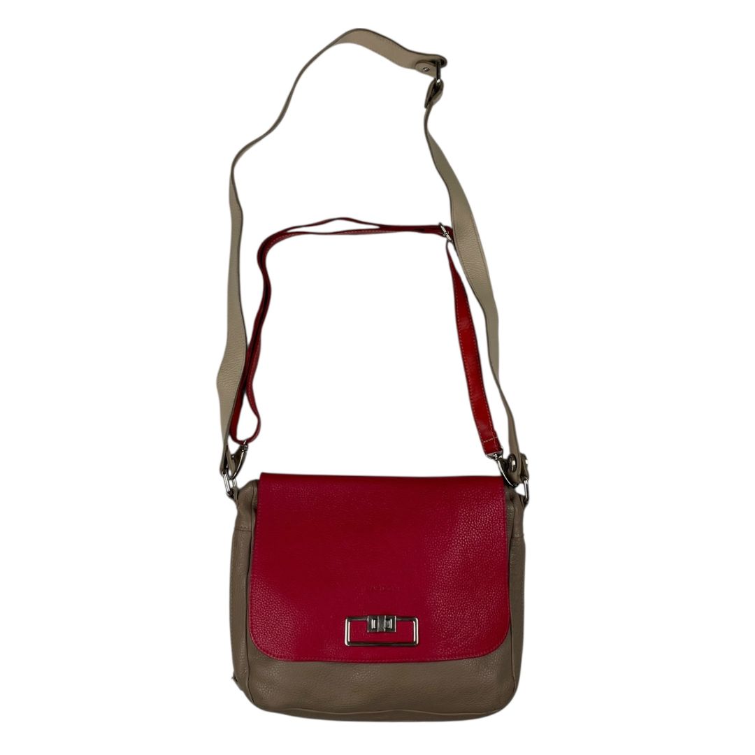 Cartera  CARDON  Beige Y Rojo Medida 33cm X 25cm