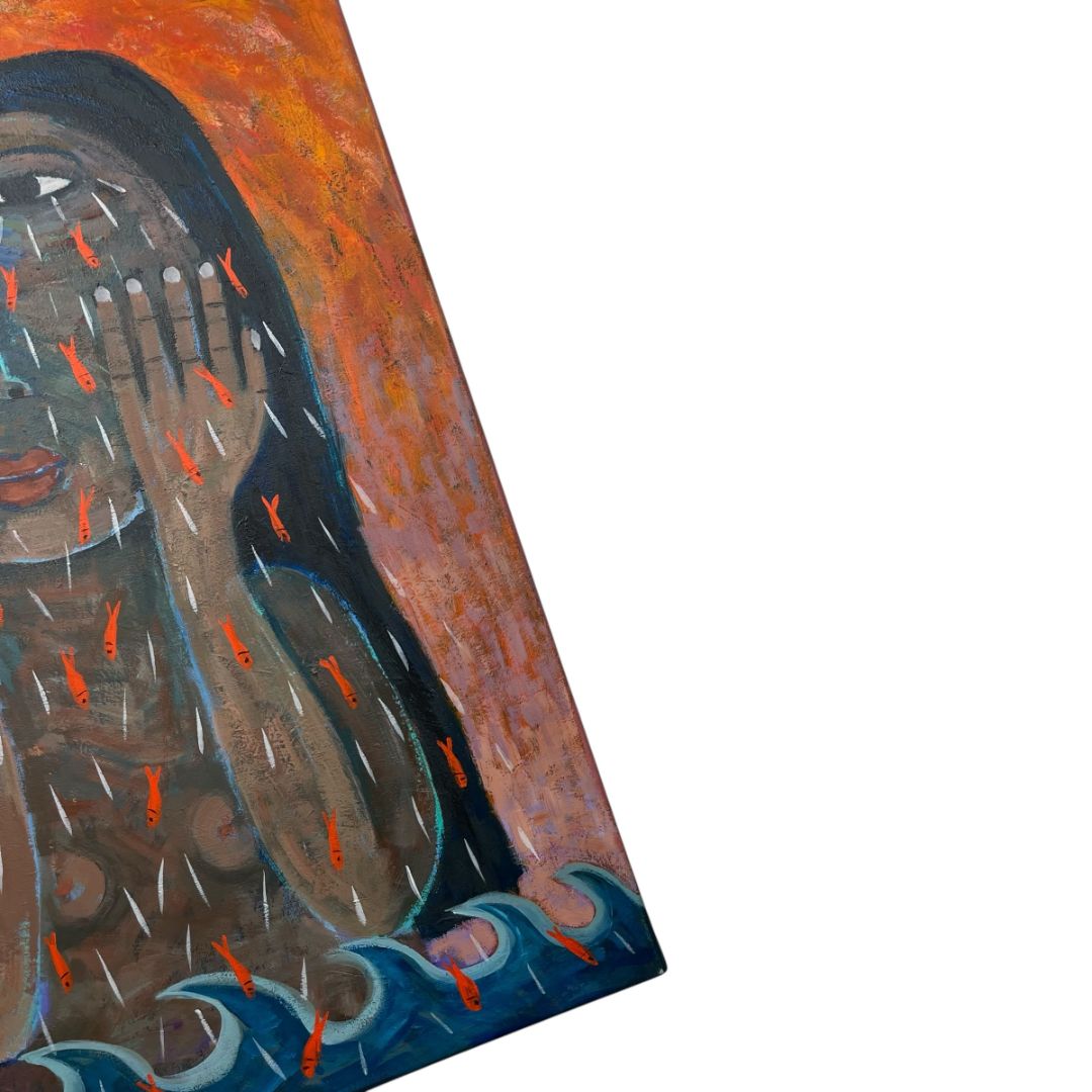 Arte sin Vidrio  ANONIMO  Estilo Personajes Medida 70cm X 50cm
