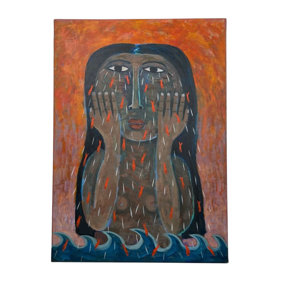 Arte sin Vidrio  ANONIMO  Estilo Personajes Medida 70cm X 50cm