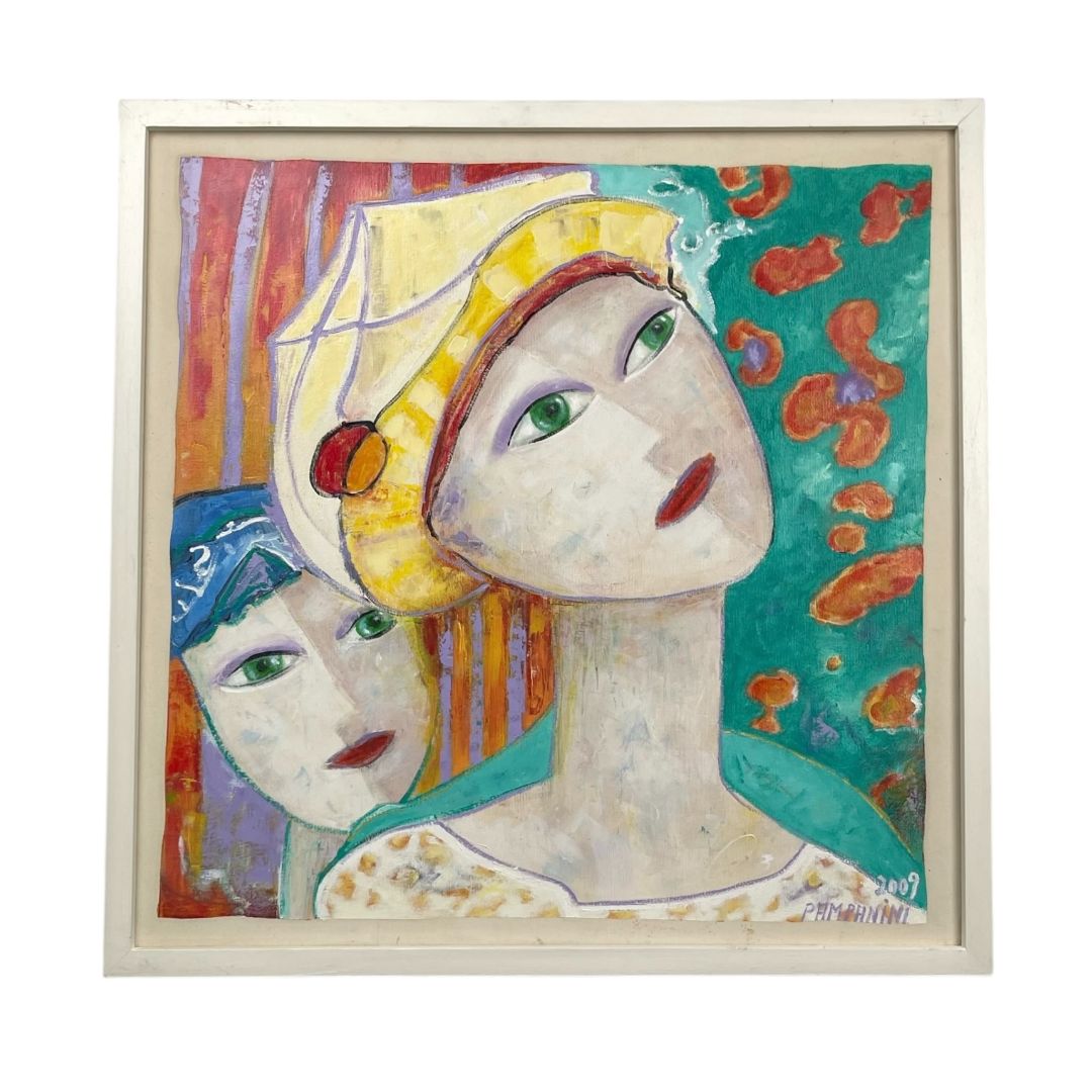 Arte sin Vidrio  ANONIMO  Estilo Personajes Medida 62cm X 52cm