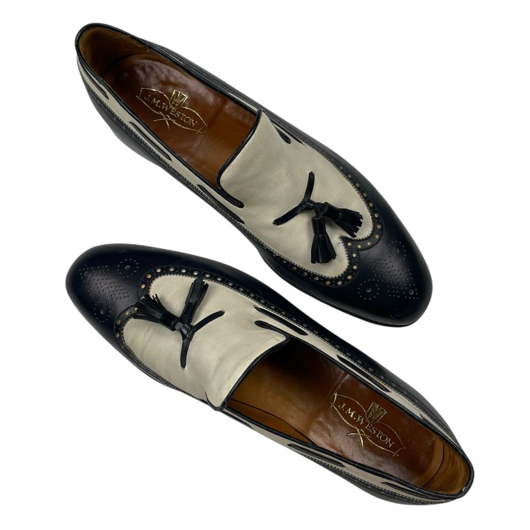 Mocasines  J.M. WESTON  Azul Y Blanco Talle 11