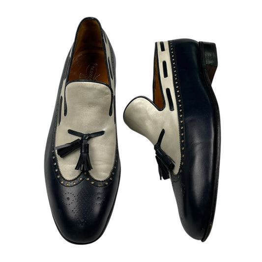 Mocasines  J.M. WESTON  Azul Y Blanco Talle 11
