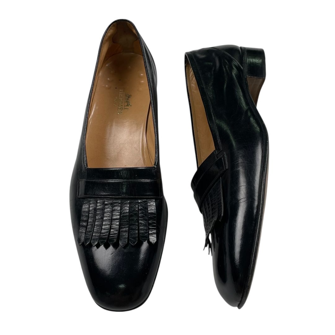 Mocasines  HERMES  Negro Talle 10,5