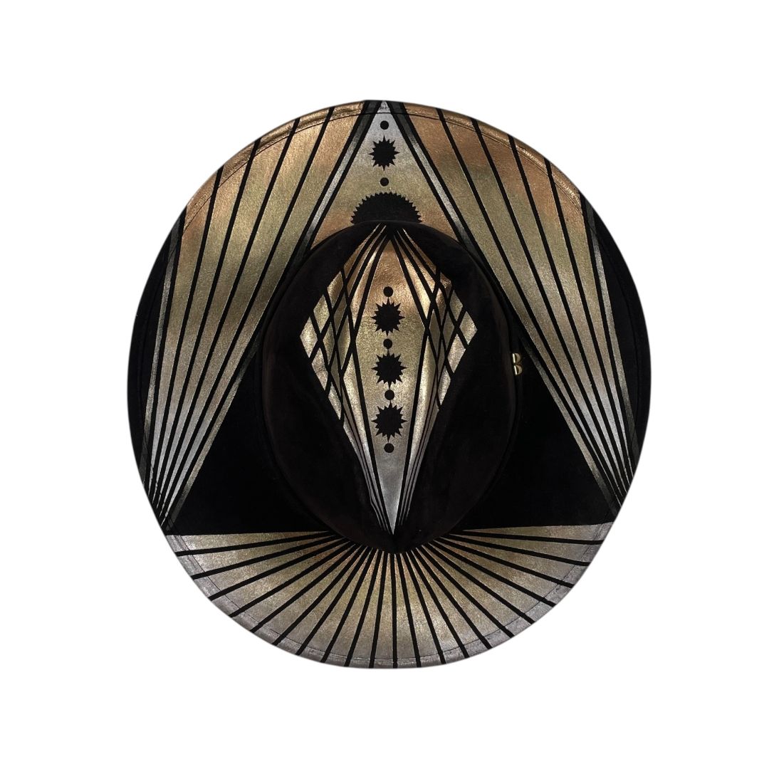 Sombrero  MEDINA  Dorado Y Marron Talle L