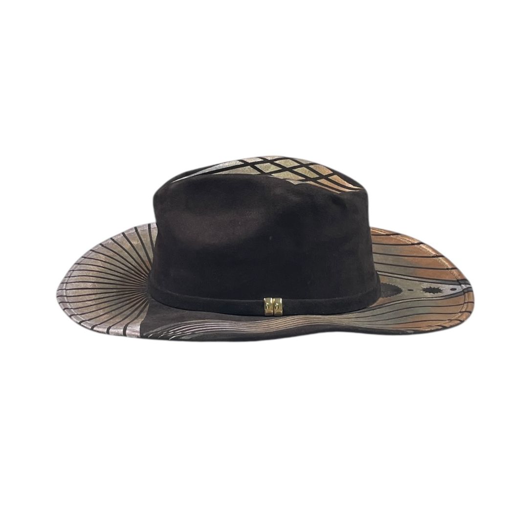 Sombrero  MEDINA  Dorado Y Marron Talle L