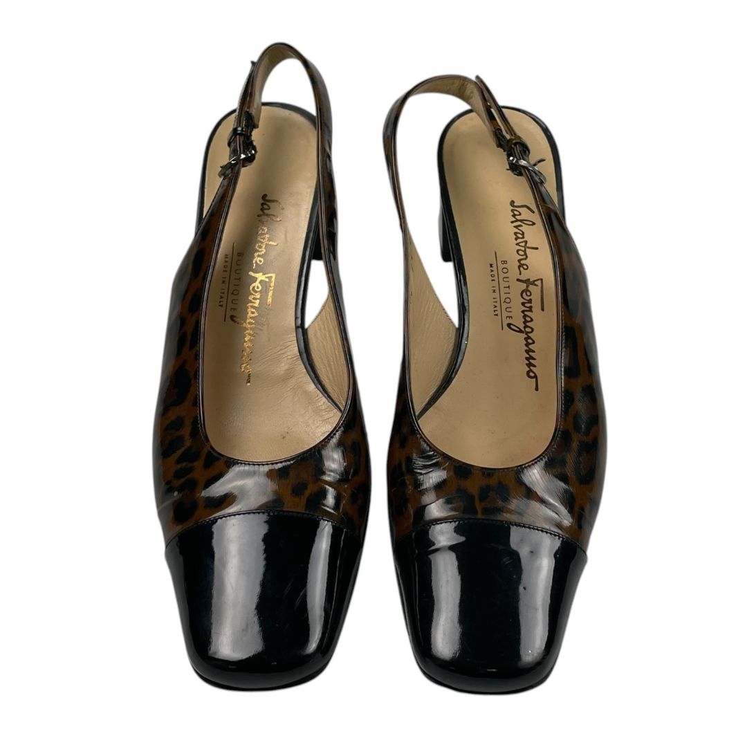Zapato Taco Bajo  FERRAGAMO  Varios  Animal Print Talle 38