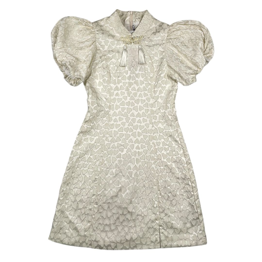 Vestido Manga Corta  RACHEL  Beige Talle S