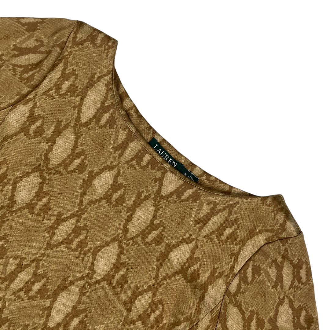 Vestido Manga Corta  RALPH LAUREN  Marron Talle M