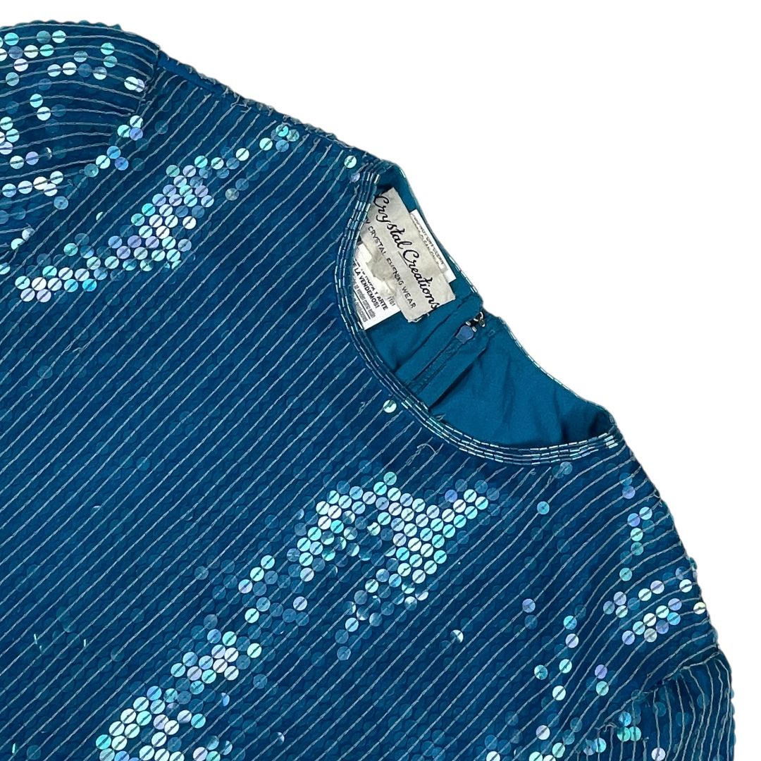 Remera Manga Corta  CRYSTAL CREATIONS  Celeste Talle S