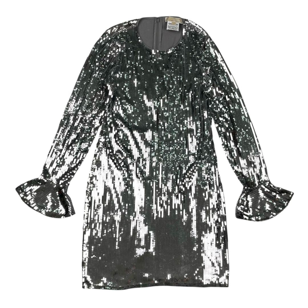 Vestido Manga Larga  MICHAEL KORS  Plateado Talle M