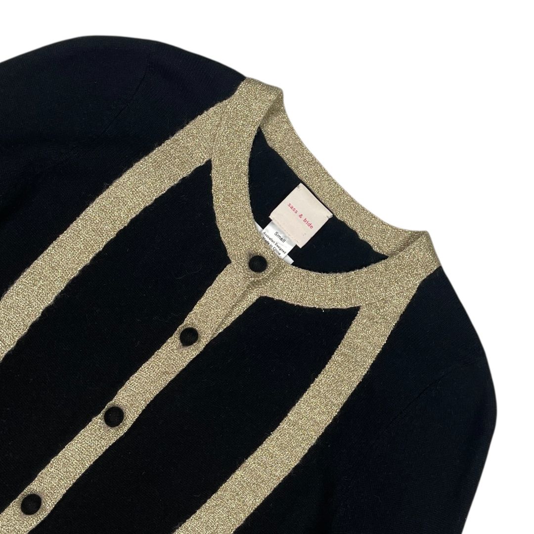 Vestido Manga Larga  SASS & BIDE  Varios Negro y Dorado Talle S