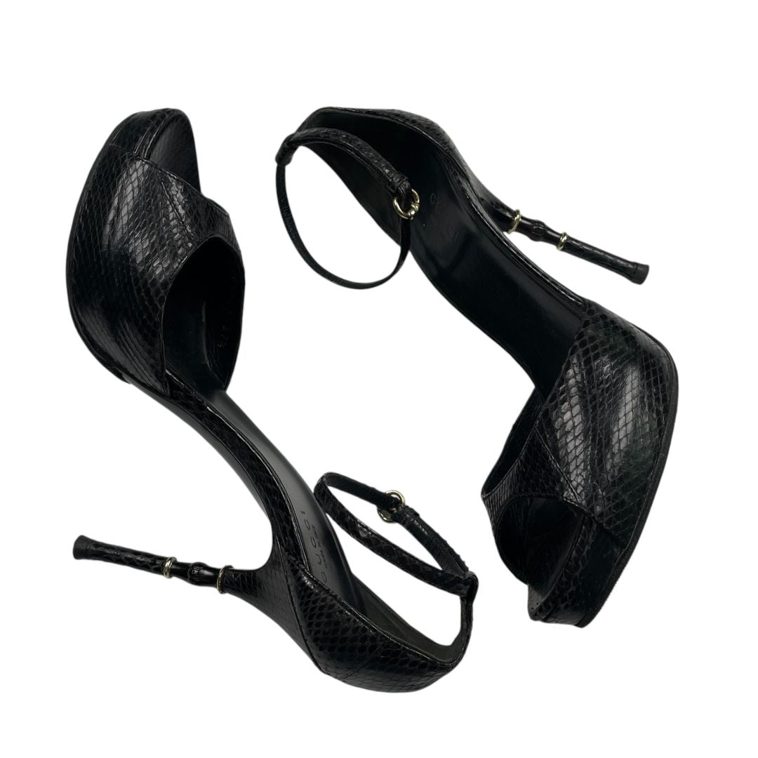 Zapato Taco Alto  GUCCI  Negro Talle 37,5