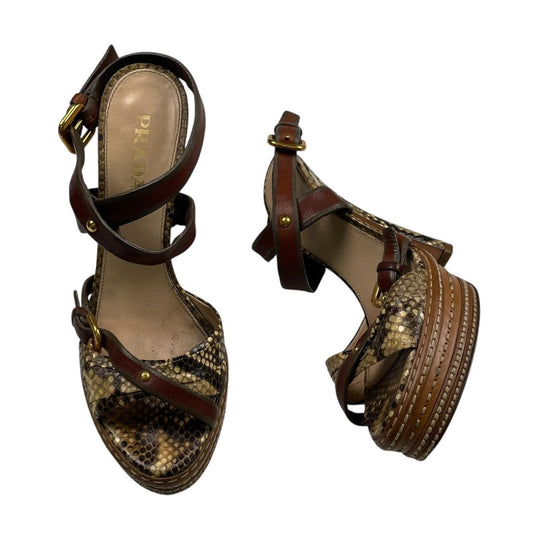 Zapato Taco Alto  PRADA  Varios  Reptil Talle 37,5