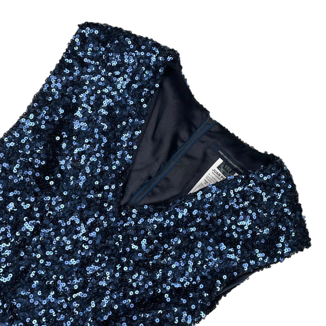 Vestido Manga Corta  FRENCH CONNECTION  Azul Talle 32