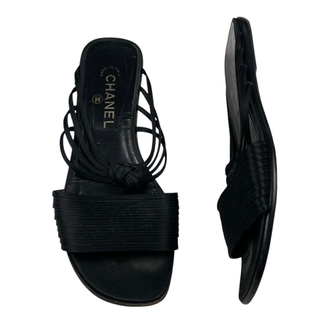 Sandalias  CHANEL  Negro Talle 39,5