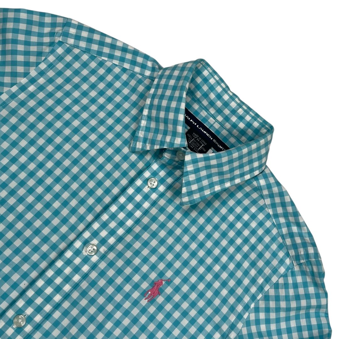 Camisa Manga Larga  RALPH LAUREN  Celeste Talle 4