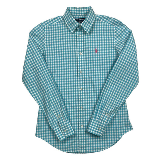 Camisa Manga Larga  RALPH LAUREN  Celeste Talle 4
