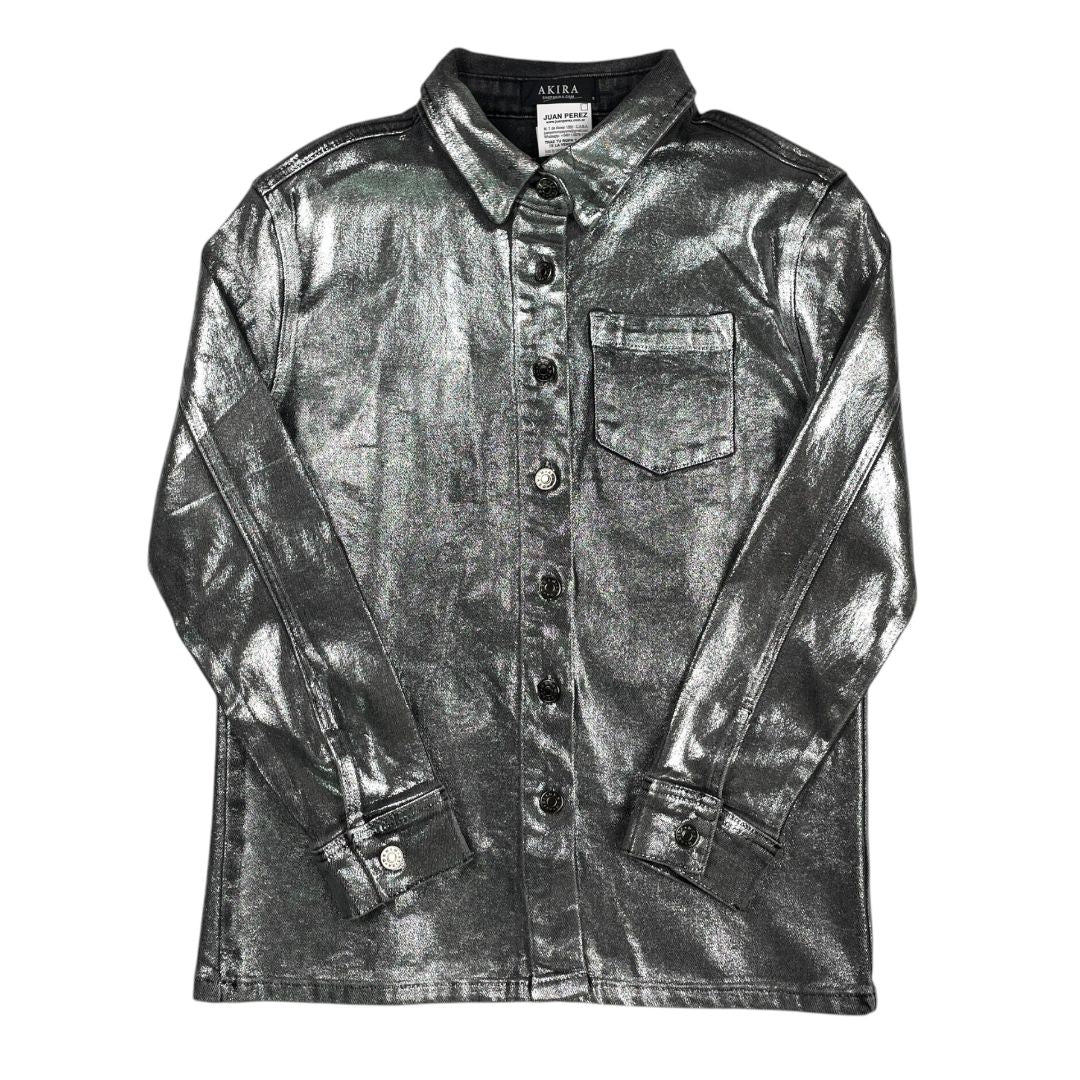 Camisa Manga Larga  AKIRA  Plateado Talle S