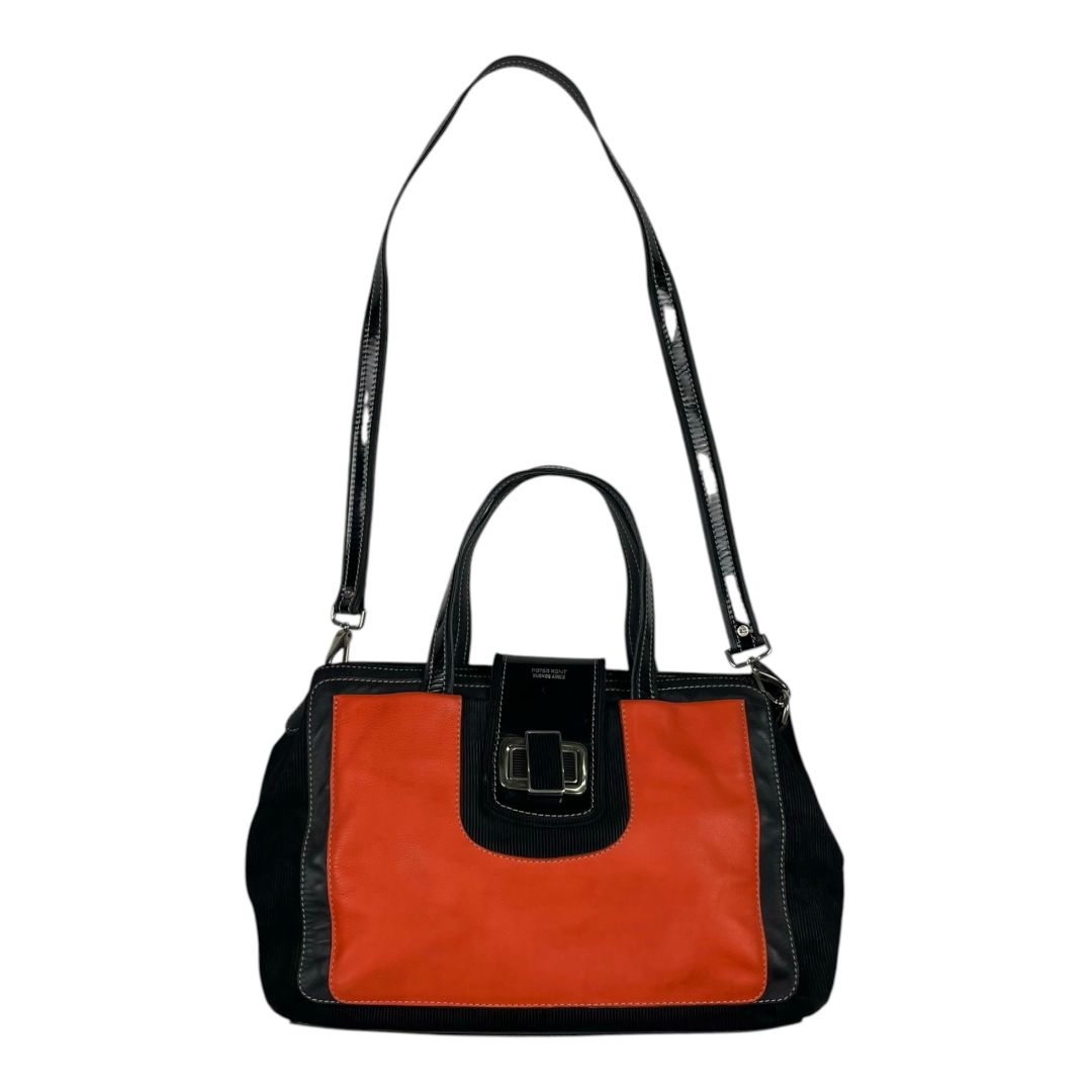 Cartera  PETER KENT  Negro y Naranja Medida 37cm X 25cm