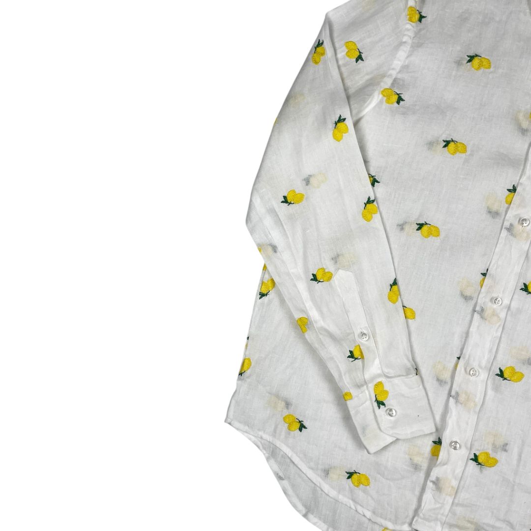 Camisa Manga Larga  PURO LINO  Blanco Talle S